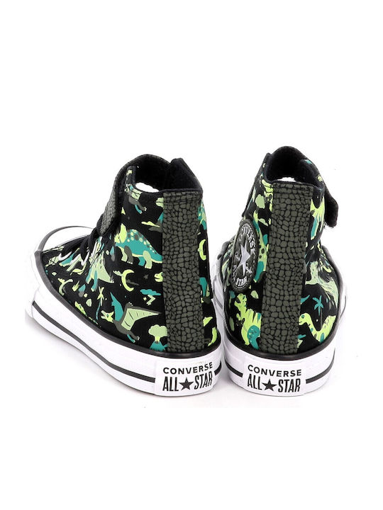 Chuck Taylor All Star Παιδικά Sneakers High με Σκρατς Μαύρα