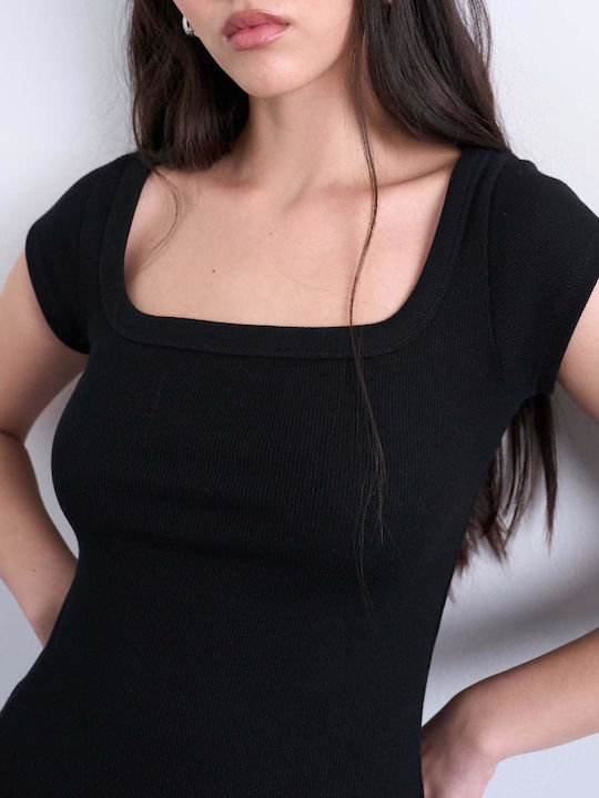 Women's Summer Sleeveless Black Blouse