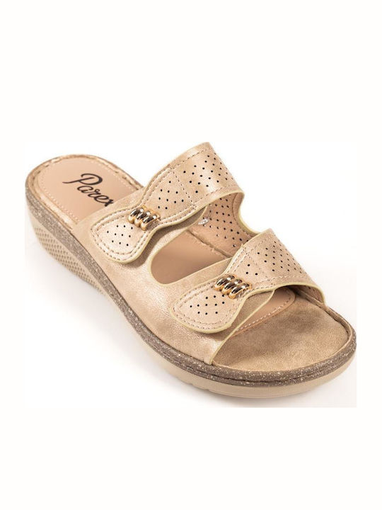 Women's Flat Sandals Gold