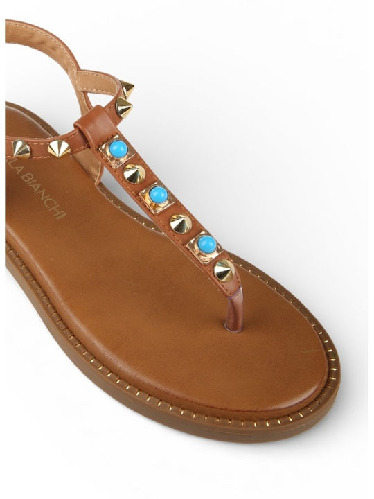 Damen Flache Sandalen Braun