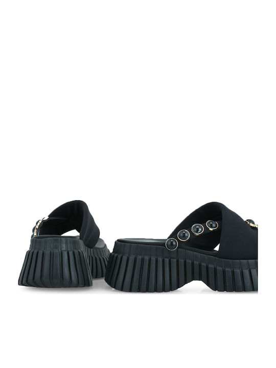 Γυναικεία Σανδάλια Flatforms Μαύρα