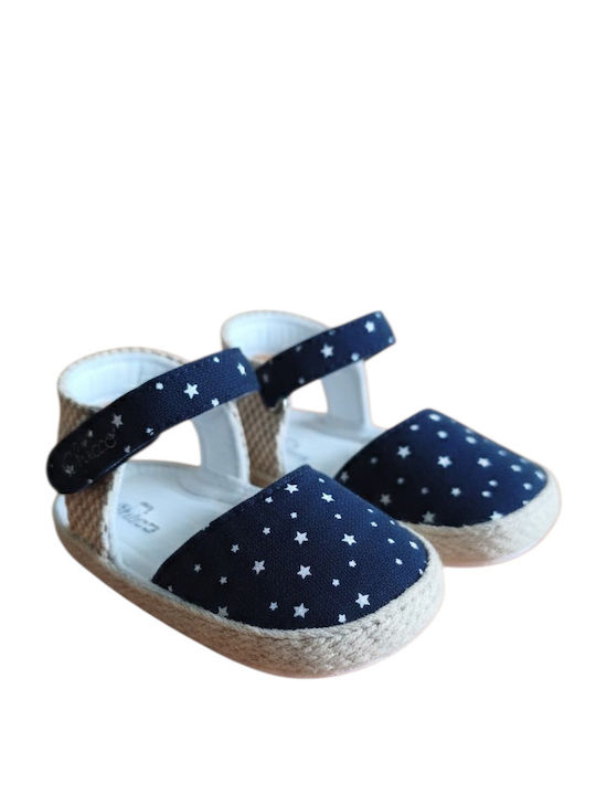 Kids Espadrilles with Hoop & Loop Closure Navy Blue