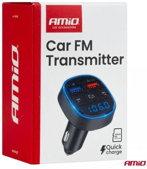 AMiO Car FM Transmitter with USB Bluetooth