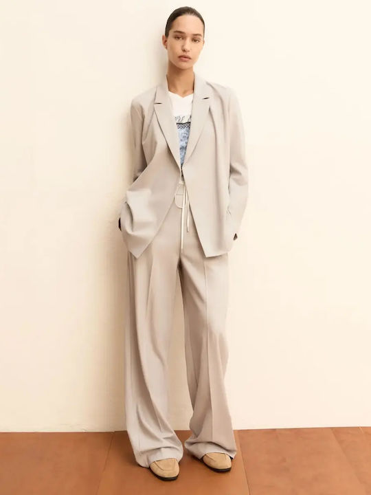 Marella Γυναικείο Σακάκι Light Grey