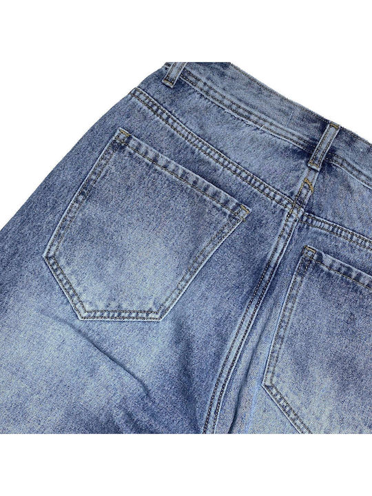 Men's Jeans Pants with Relaxed Straight Fit Blue