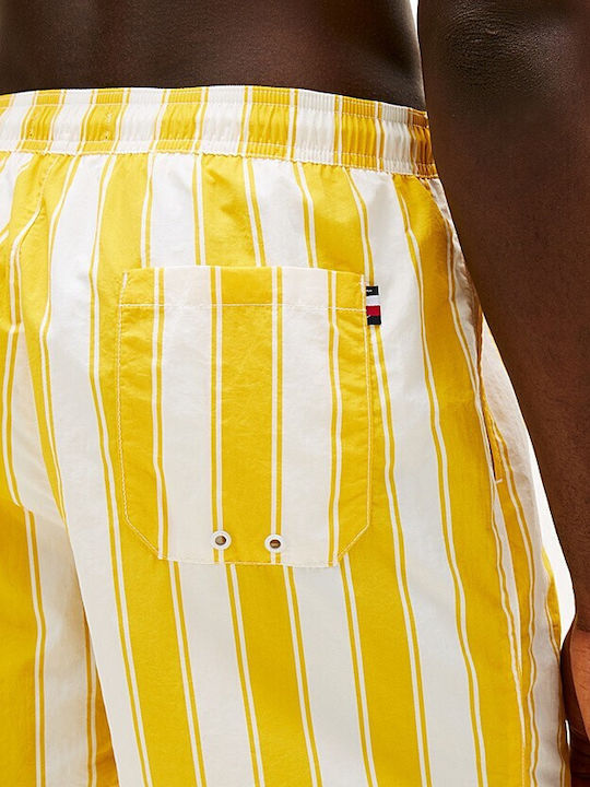 Tommy Hilfiger Costum de Baie Bărbătesc Pantaloni Scurți Alb cu Desene UM0UM03491-0LK