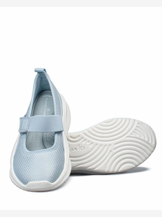Jane Women's Ballerina Shoes With Strap In Light Blue Color