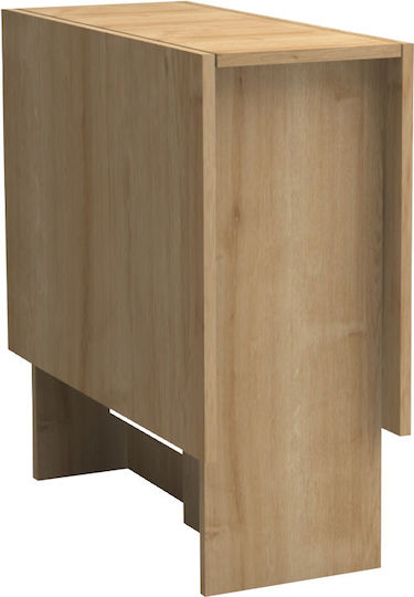 Pepe Extendable Collapsible Wooden Natural Beech Dining Room Table 28(+56)x77x75cm