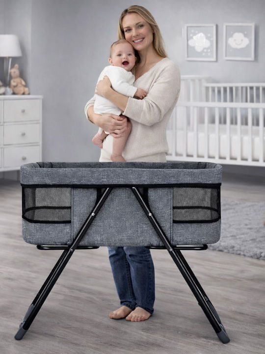 Figga Babywiegen mit Matratze in Grau
