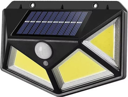 Set of 8 Wall Mounted Solar Lights Cold White 6500K with Motion Sensor and Photocell IP65