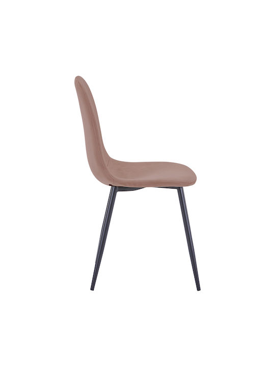 Bella Dining Chair Velvet Dusty Pink 43.5x52x89cm