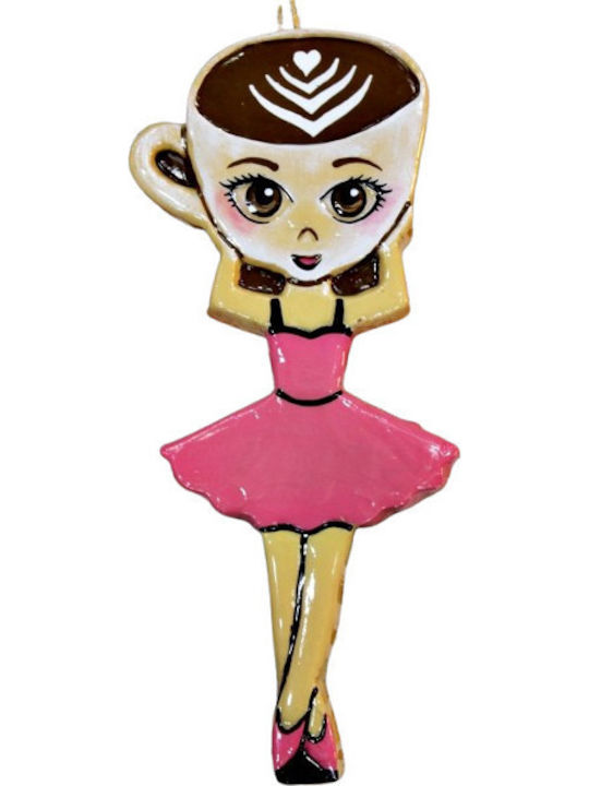 Osterkerze Ballerina Runde 23.5cm Braun