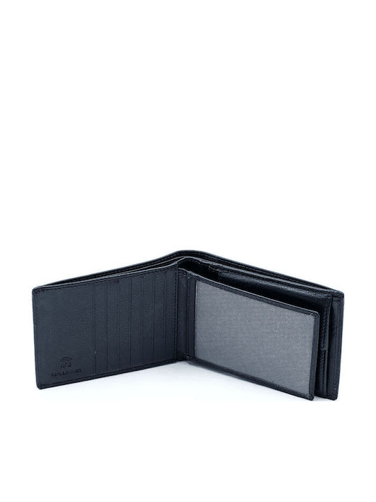 Leather Men's Wallet with RFID Blue