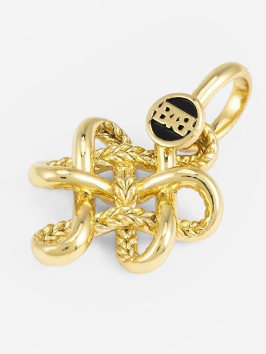 Buddha to Buddha Charm Infinity Gold Plated Silver