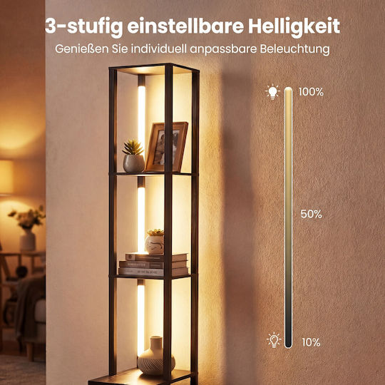 Costway LED Φωτιστικό Δαπέδου Υ169xΜ43.5εκ. Μαύρο