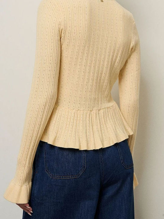 Women's Knitted Cardigan Butter Yellow
