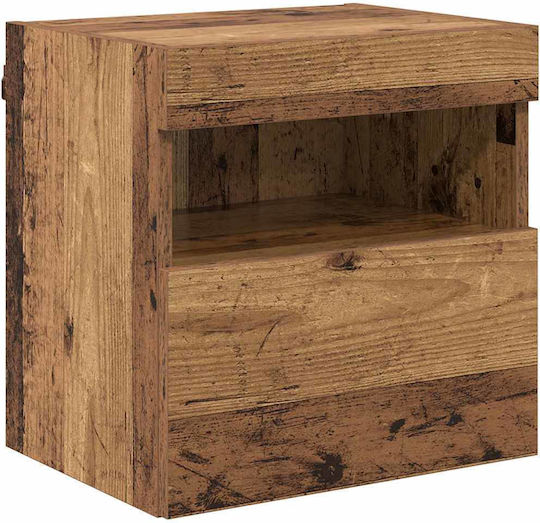 Κομοδίνο Ξύλινο Καφέ 40x30x40cm