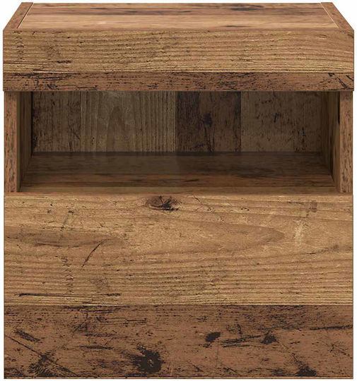 Κομοδίνο Ξύλινο Καφέ 40x30x40cm