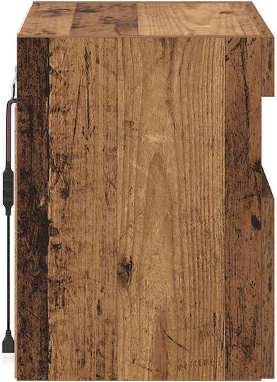 Κομοδίνο Ξύλινο Καφέ 40x30x40cm