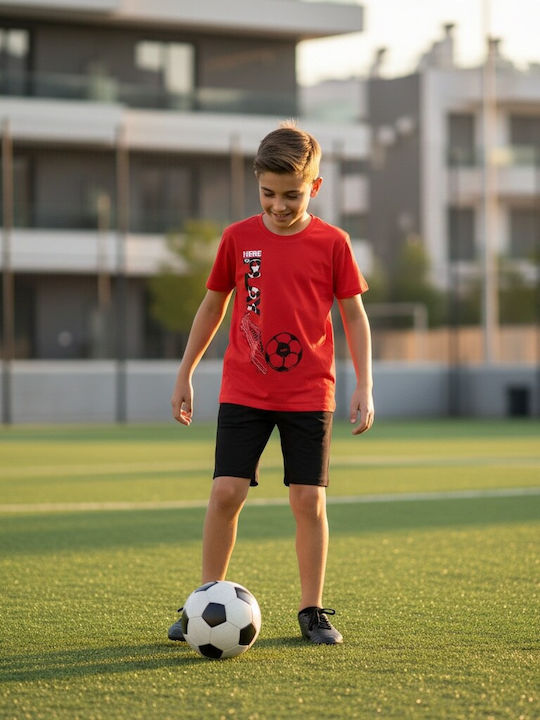 Kids Set with Shorts Summer 2 Pieces Red