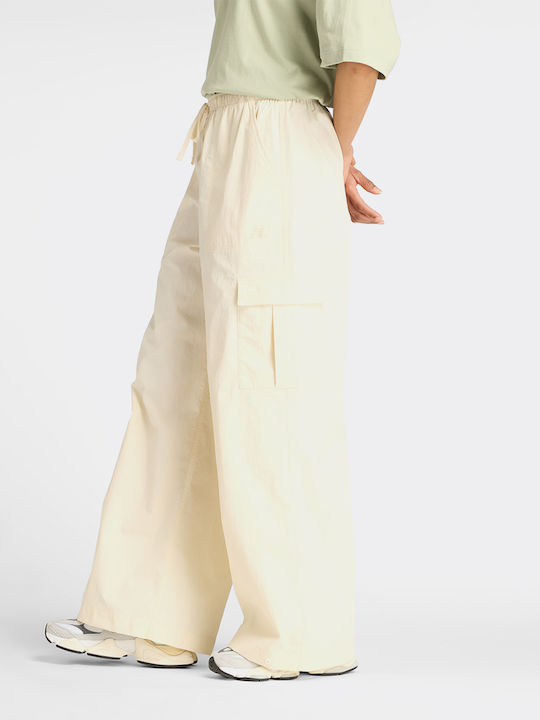 Damen Stoff Fracht Hose Beige