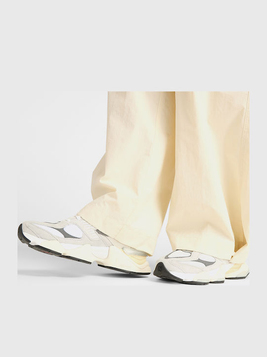 Damen Stoff Fracht Hose Beige