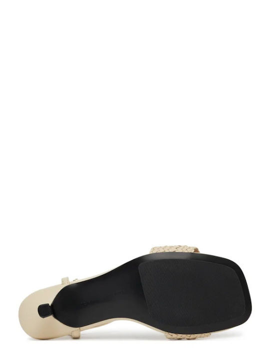 Leather Sandals Beige