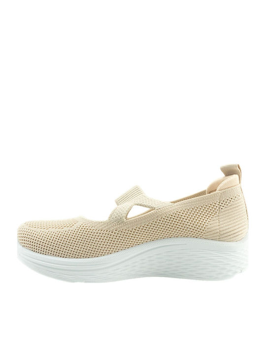 Damen Ballerinas in Beige Farbe