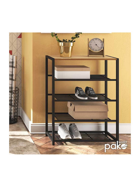 Ramon Metallic Shoe Organizer Beige 63x30x83cm