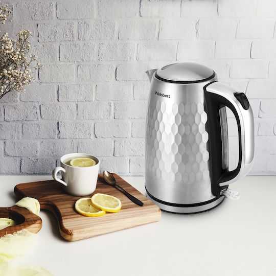 Webber Βραστήρας 1.7lt 2200W Ασημί