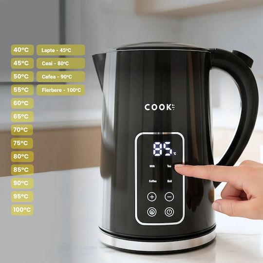 COOK-IT Βραστήρας 1.7lt 2000W Γκρι