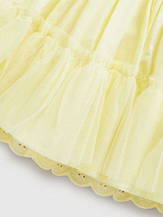 Girls Dress Set With Panty Yellow