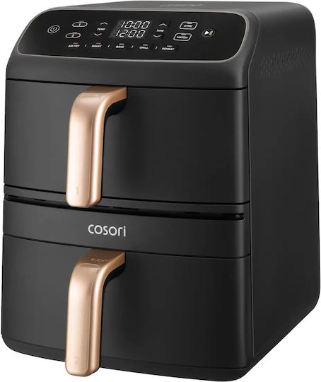 Cosori Heißluftfritteuse mit Doppeltem Abnehmbaren Behälter 8,6 l Schwarz 1391504