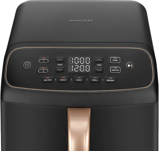 Cosori Heißluftfritteuse mit Doppeltem Abnehmbaren Behälter 8,6 l Schwarz 1391504