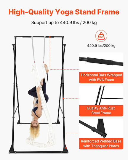 Vevor Πλαίσιο Στήριξης Γιόγκα Μέγιστο Φορτίο 200kg Τριγωνική Δομή Αιώρας Ρυθμιζόμενο Ύψος & Αλλάγη Οριζόντιας Στάθμης Kj46inch102i59mc5001v0