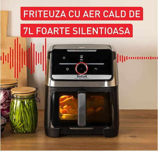 Tefal Easy Fry Silence Friteuză cu Aer 7l Argintie