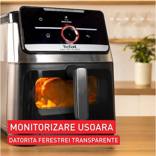 Tefal Easy Fry Silence Friteuză cu Aer 7l Argintie