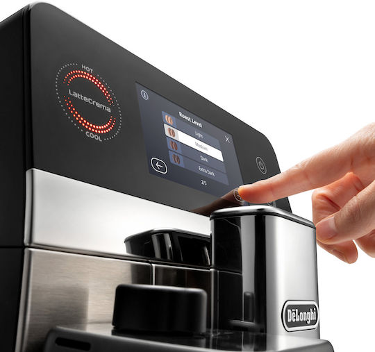 De'Longhi Eletta Αυτόματη Μηχανή Espresso 1450W Πίεσης 19bar για Cappuccino με Μύλο Άλεσης Γκρι 2106079