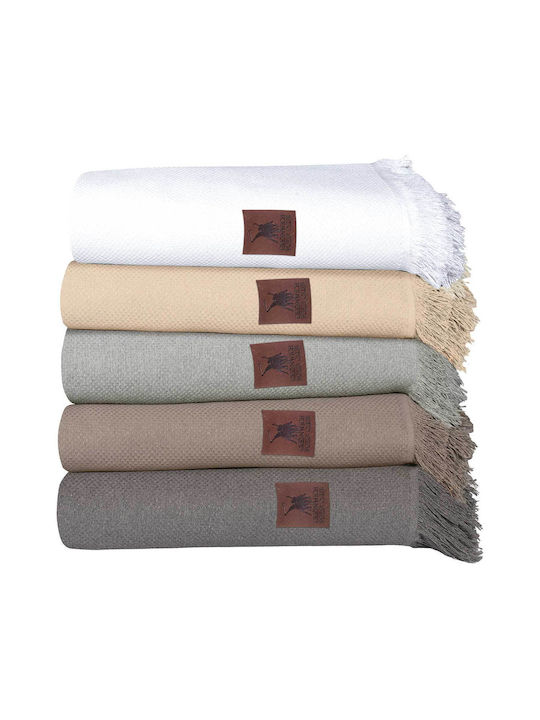 Greenwich Polo Club Decke Für Dreisitzer-Sofa 180x300cm Beige