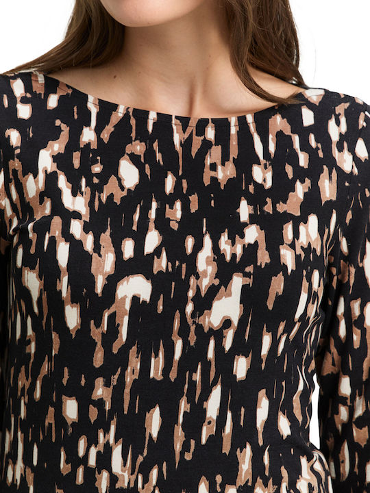 Women's Blouse Brown Sparkle Design