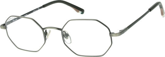 Faconnable Metal Eyeglass Frame Gray FR013 GU45
