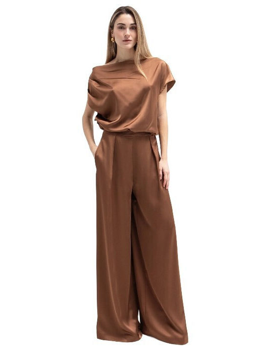 Damen Satin Pantaloons Braun