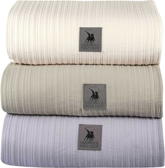 Greenwich Polo Club 4453 Κουβερλί Υπέρδιπλο Microfiber White 240x250cm