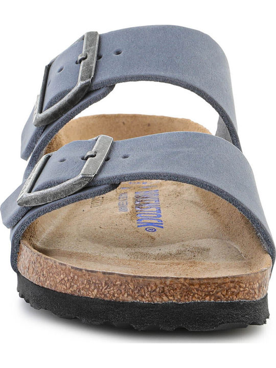 Leather Women's Sandals Blue