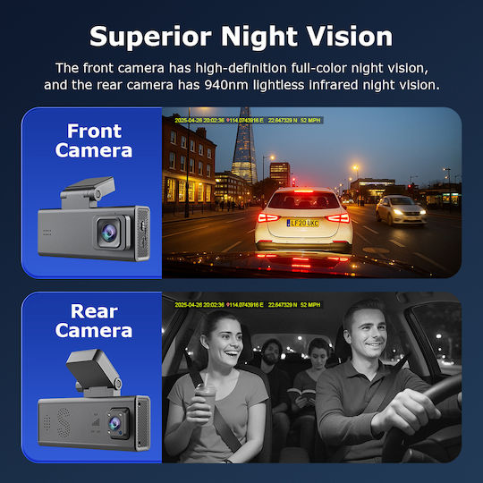Sectec CC09 Car DVR Camera 1080P Bluetooth Wi-Fi GPS