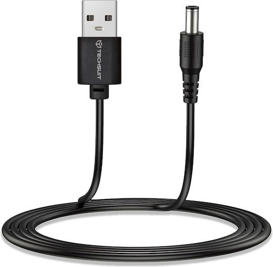 Techsuit USB 2.0 Cablu USB-A - DC Negru 1.5m