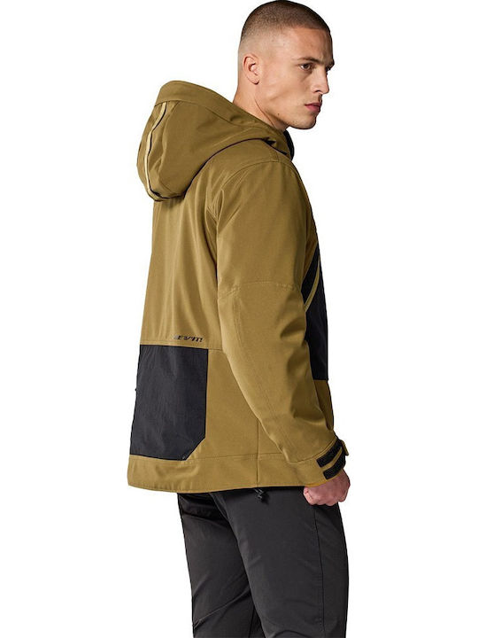 Rev'IT Entropy Winter Men's Riding Jacket Softshell Waterproof Brown Black