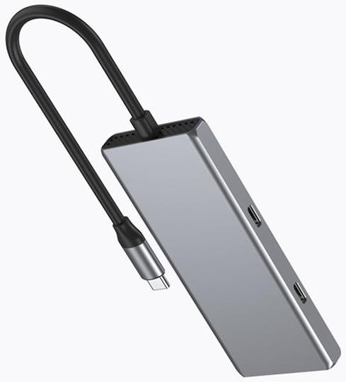 Gembird Hub 4 Θυρών USB 3.2 με σύνδεση USB-C Ασημί