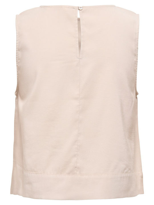 Women's Sleeveless Blouse Beige