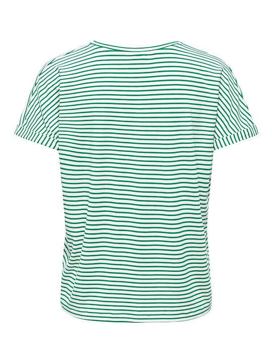 Γυναικείο T-shirt Ριγέ Πράσινο